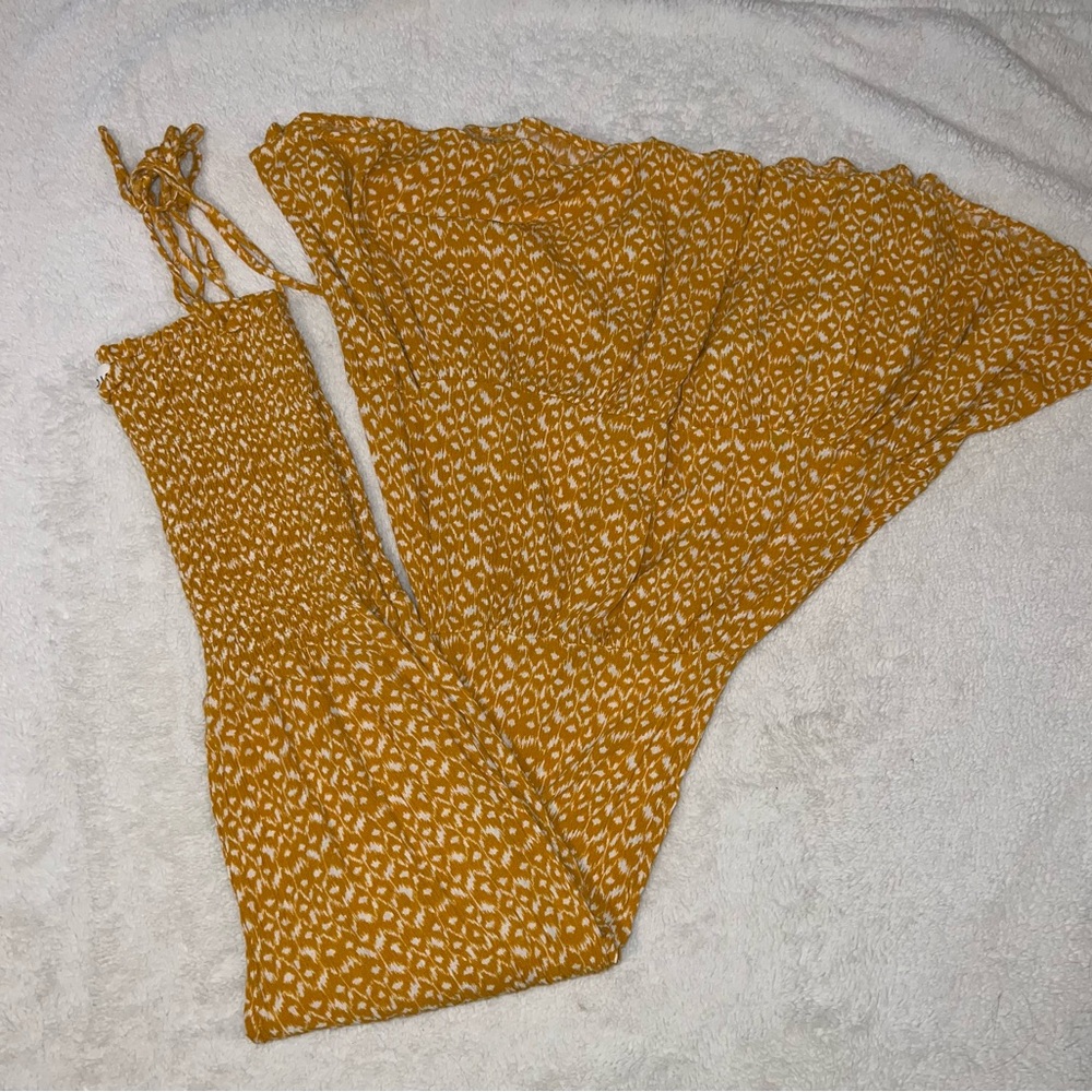 Yellow and white festival flare style Jumper size M
